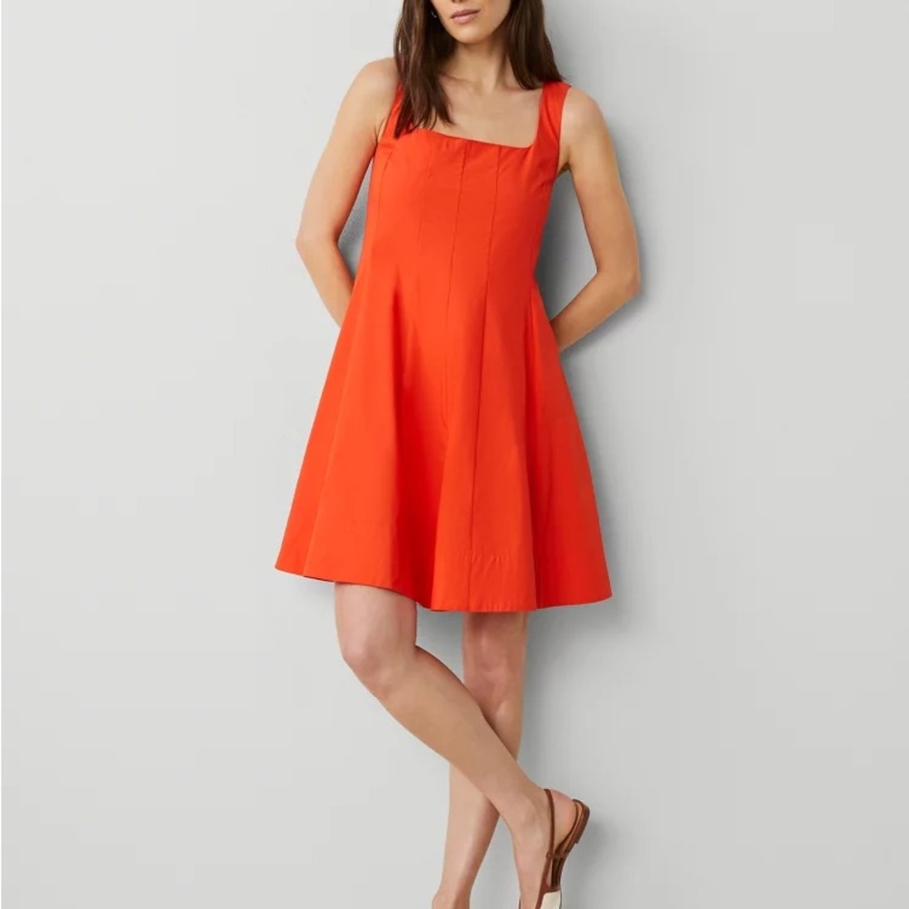 Ann Taylor Bright Orange Mini Dress